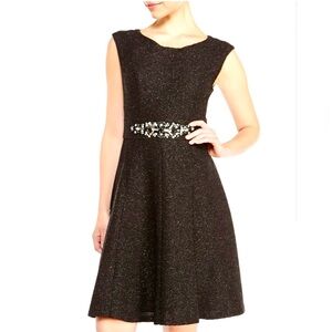 Eliza J Black Glitter Dress Sz 8